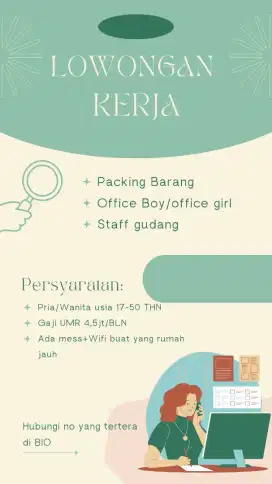 gudang packing barang paket logistik