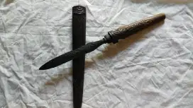 Bukan keris, Tapi tumbak kudup cempaka antik unik sepuh langkah