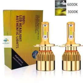 LAMPU MOBIL LED 2 WARNA H4 3000K DAN 6000K HARGA 2 PCS