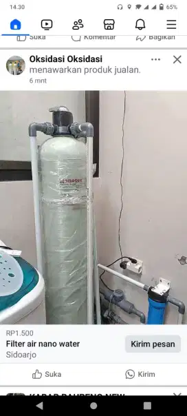 Filter air tabung frp 1054