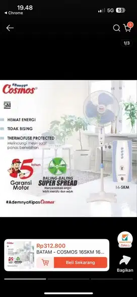 Kipas Standing Cosmos 16-SKM