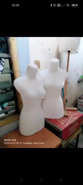 Jual tiga patung manekin setengah badan bonus kaki kayu satu