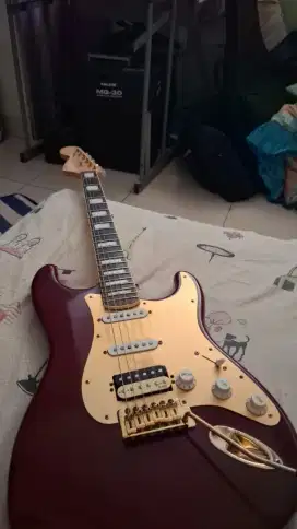 Jual BU Squier Stratocaster anniversary original upgrade HSS pickupESP