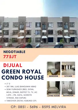 Dijual cepat dan murah rumah green royal condo house (tanpa perantara)