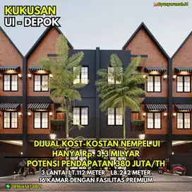 Dijual Kos-Kosan Murah Dekat UI Potensi Pendapatan Rp380 Jutaan Per Th