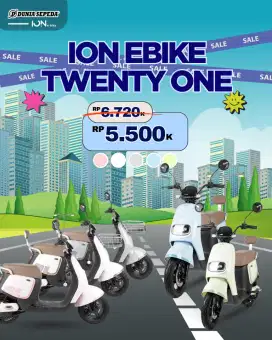 Jual Sepeda Listrik Ion Twenty One Free Helm