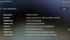 AIO PC ASUS Celeron J1800 monitor 20 ram 2ddr3/96 gb-normal