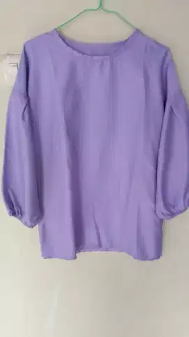 Blouse ato atasan wanita ungu cerah