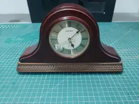 Jam klasik seiko original kayu mewah