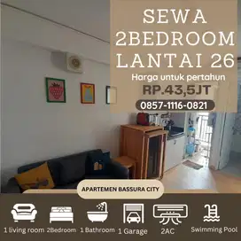 2bedroom sewa full furnish atas mall /tahun apartemen bassura city