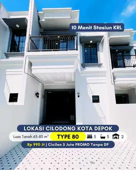 Rumah modern klasik dekat alun-alun kota depok