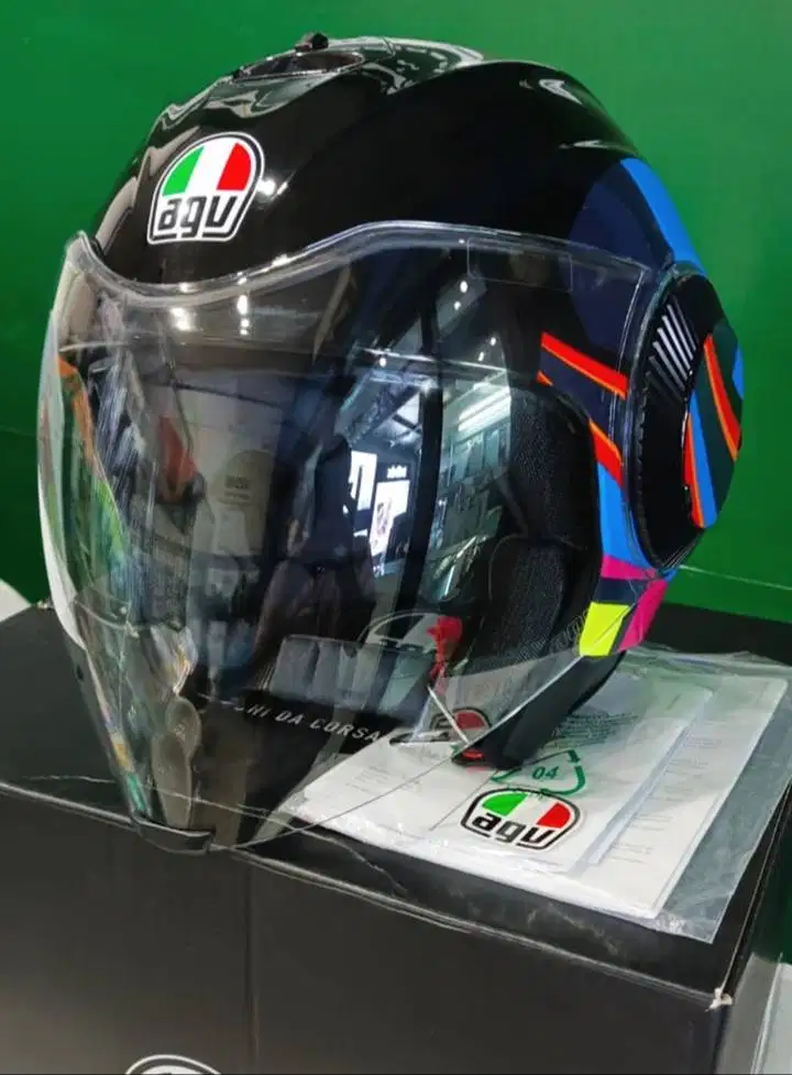 Helm AGV Orbyt Sun Moon Black 46 Original BNOB size L Fullset Bandung