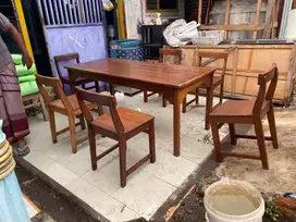 Meja kursi warung 1 meja 6kursi