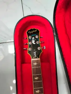 jual gitar langka ephipone gibson signature ace frahley original