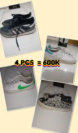 JUAL CEPAT 4 PCS SEPATU = 600K