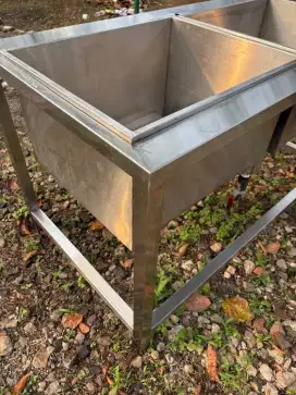 sink 2 lubang stainless steel