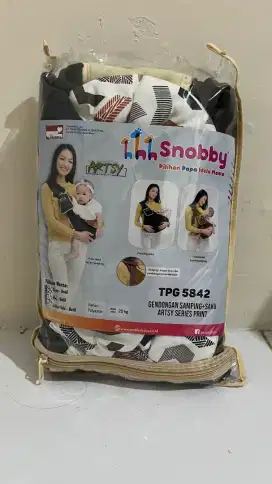 Gendongan Bayi Samping Snobby + Saku Print