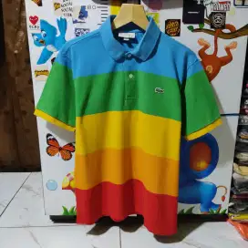 Kaos polo shirt LACOSTE x Polaroid multi colour Size L
