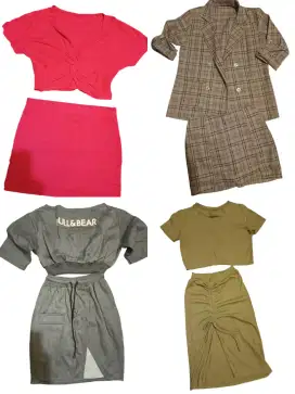 One set fashion outfit wanita Preloved murah