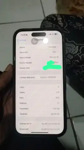 iPhone 16 iBox 128GB Garansi Panjang !