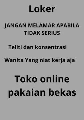 Loker toko online