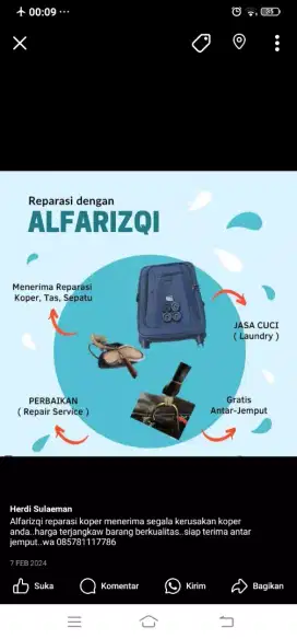 REPARASI SERVICE PERBAIKAN KOPER ONLINE