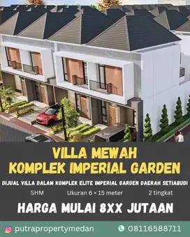 DIJUAL TERMURAH VILLA MEWAH DALAM KOMPLEK IMPERIAL GARDEN