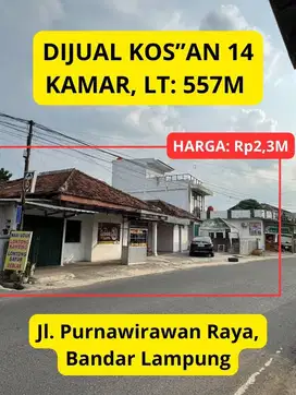 Dijual Kosan 14 Kamar Pinggir Jalan
