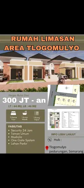 RUMAH SIAP HUNI DEKAT SMPN 34 TLOGOMULYO