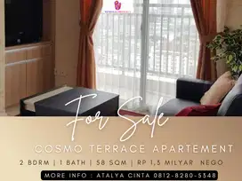 Dijual Apartement Cosmo Terrace 2BR Full Furnished View Timur Hook