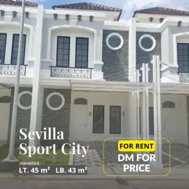 Disewakan Murah Rumah 2 Lantai Sevilla Jababeka