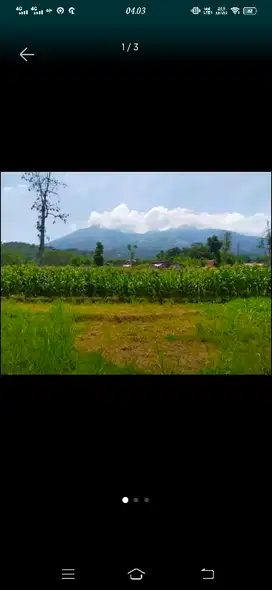 Tanah prigen deket cinory luas 1400m view gunung dan bukit bagua pol