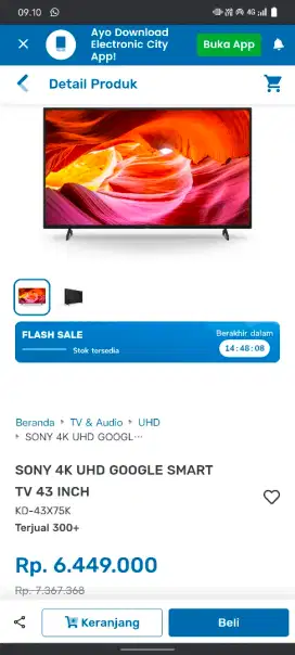 SONY UHD GOOGLE TV 43 INCH 0% BUNGA BEBAS 1-2 KALI CICILAM