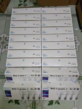 LAMPU LED PHILIPS 7 DAN 11 WATT TOTAL 20 PACK = 80 BIJI
