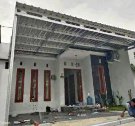 Kanopi baja ringan galvalum pasir Terpasng