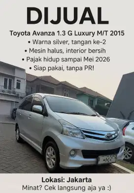 Toyota Avanza 2015 Bensin