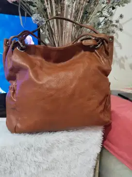 Hobo coklat kulit asli