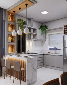 Kitchen set modern bahan HPL