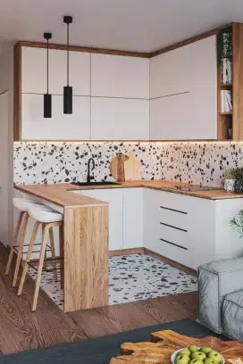 Kitchen set modern bahan HPL