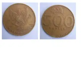 UANG LOGAM Rp 500,- TAHUN EMISI 1997
