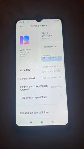 Redmi 9c 4/64 hitam mulus