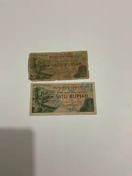 Uang Kertas Lama 1 Rupiah Tahun 1961