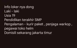 Cari pekerjaan apa saja