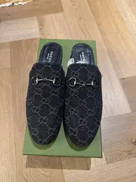 Bu gucci princetown denim slippers size 38