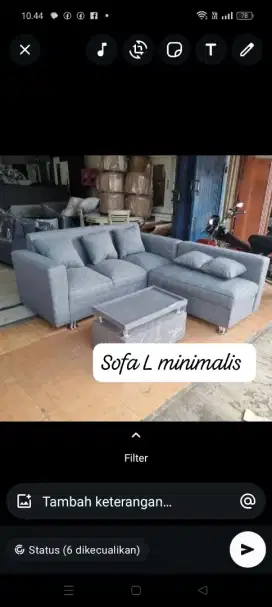 Sofa L minimalis murah