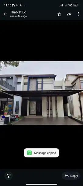 Di Jual Rumah Murah Sederetan Depan Cluster Foresta Foglio BSD