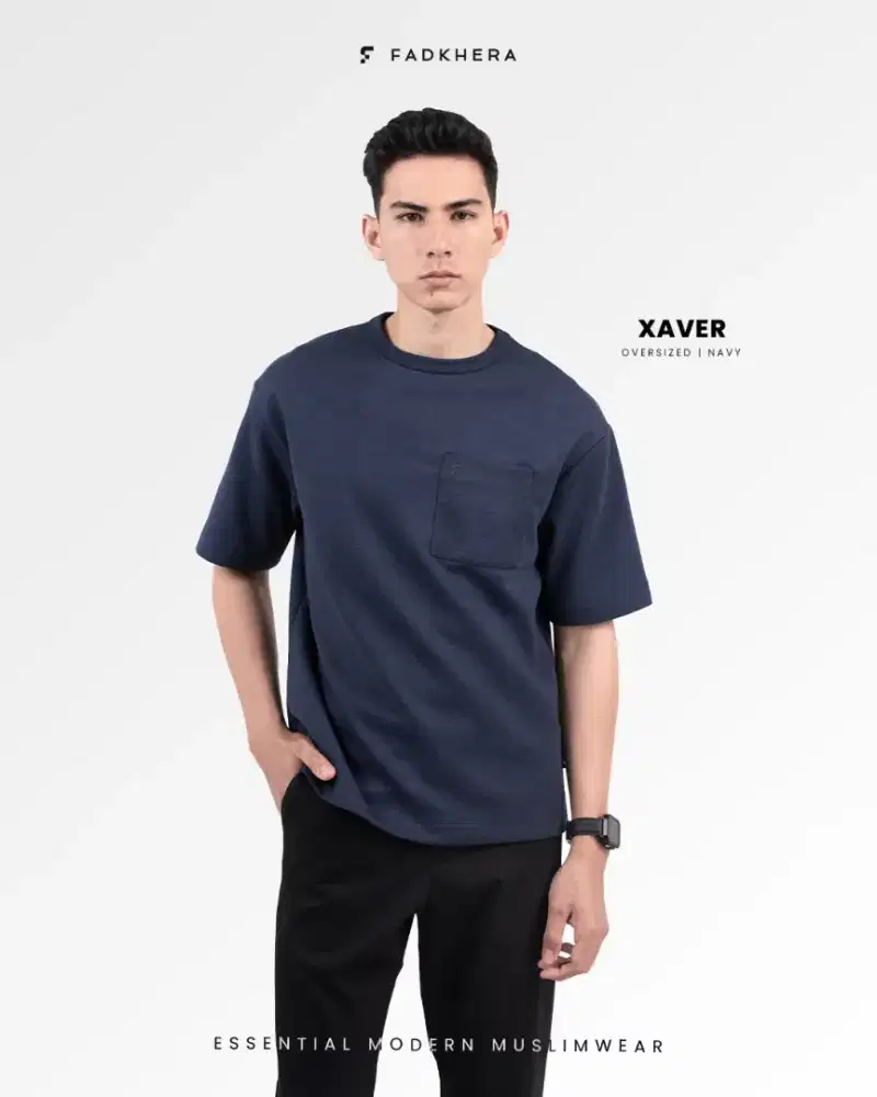 kaos oversize black and navy