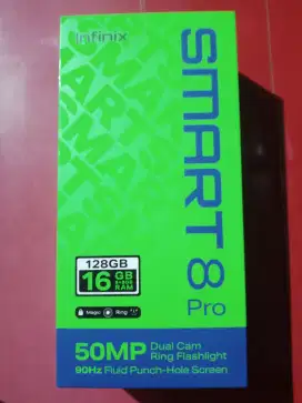 Jual hp Infinix smart 8pro 16/128 fullset mulus no minus
