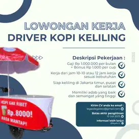 Lowongan driver kopi keliling