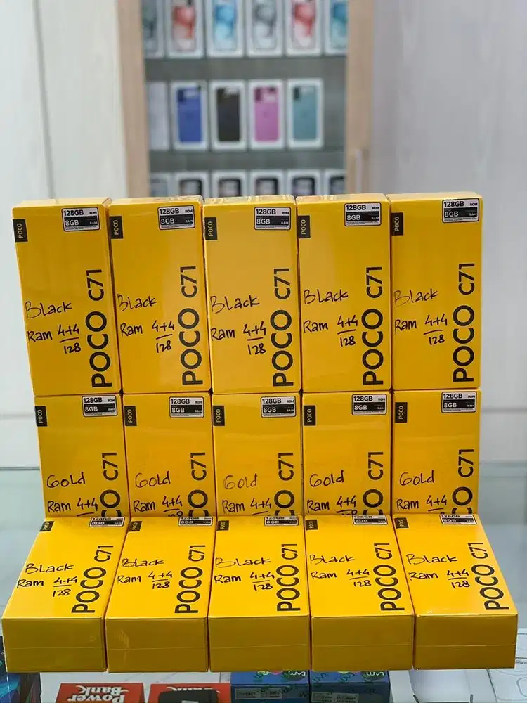 Baru...Xiaomi Poco C71 Ram 4+4/128 Garansi Resmi (Warna : Black)